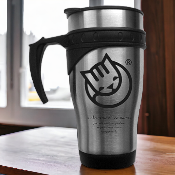 Нанесение гравировки на термокружку