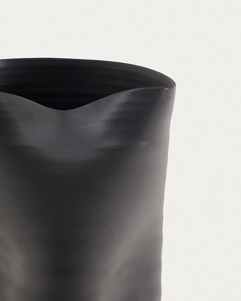 Ваза керамическая Sibel черная 18 см