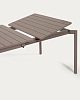 Превью Раздвижной алюминиевый садовый стол Zaltana с коричневой матовой отделкой 180 (240) x 100 см
