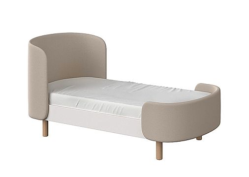 Кровать KIDI Soft для детей от 2 до 4 лет (бежевый, экокожа)