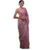 - Pink silver stone work net saree - image 6 | Saree Palace Germany | Bazaa