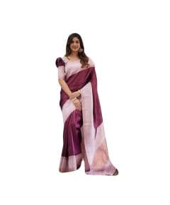 - Entrancing Wine Soft Silk Saree - image 3 | Saree Palace Germany | Bazaa