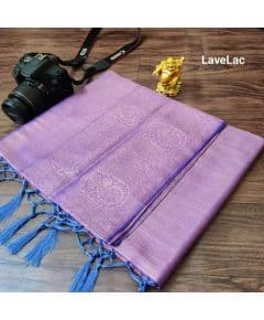 - Lavender kubera silk saree - image 5 | Saree Palace Germany | Bazaa