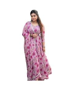 - Pink Floral Indian Kurti - image 3 | Saree Palace Germany | Bazaa