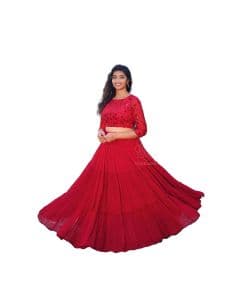 - Red Georgette Party Wear Lehenga - image 3 | Saree Palace Germany | Bazaa