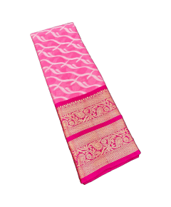 - Strawberry pink Banaras silk saree - image 3 | Saree Palace Germany | Bazaa