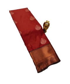 - Dark Red Semi Soft Silk Saree - image 3 | Saree Palace Germany | Bazaa