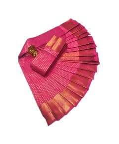 - Pink Elite bridal silk saree with silver jari & golden Jari - image 3 | Princess Fashion | Bazaa