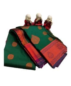 - Bottle green kanchipuram silk saree - image 3 | Saree Palace Germany | Bazaa