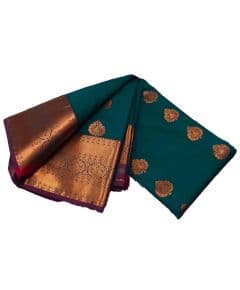 - Green Soft Pattu Saree - image 3 | Saree Palace Germany | Bazaa