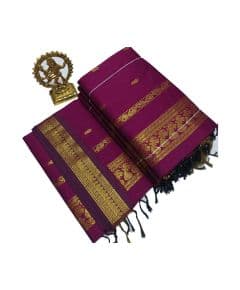 - Wine color cotton saree - image 3 | Saree Palace Germany | Bazaa