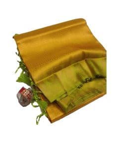 - Yellow color kubera pattu saree - image 3 | Saree Palace Germany | Bazaa