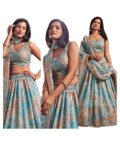 - New Eid Collection Trendy Organza Lehenga Choli for Women with Dupatta - image 3 | Saree Palace Germany | Bazaa