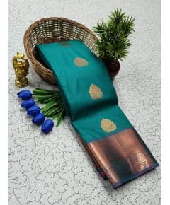 - Semi SIlk Kanchipuram Silk Saree - image 3 | Saree Palace Germany | Bazaa