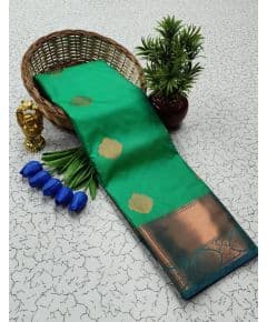 - Semi SIlk Kanchipuram Silk Saree - image 3 | Saree Palace Germany | Bazaa