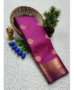 - Semi SIlk Kanchipuram Silk Saree - image 3 | Saree Palace Germany | Bazaa