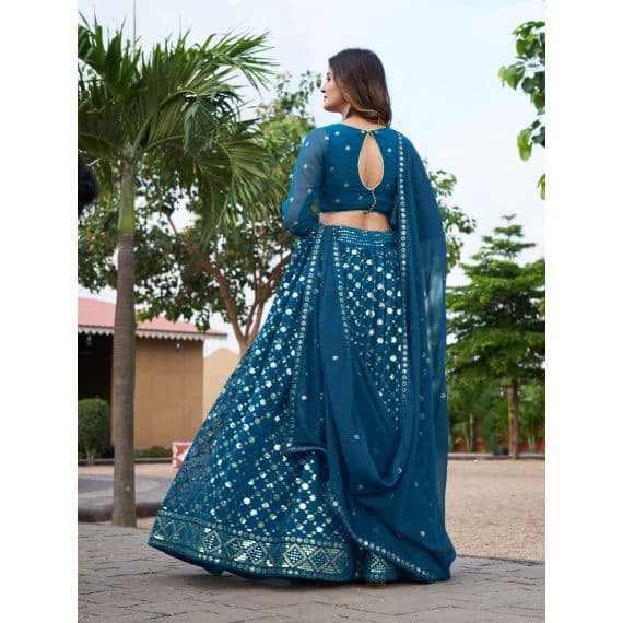 - Eid Collection Blue Lehenga Choli - image 8 | Saree Palace Germany | Bazaa