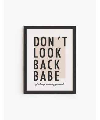 Cuadro Dont Look Back Babe | Be Minimal