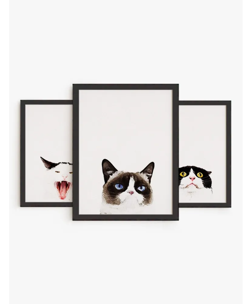 Set cuadros Amor de Gatos | Be Minimal