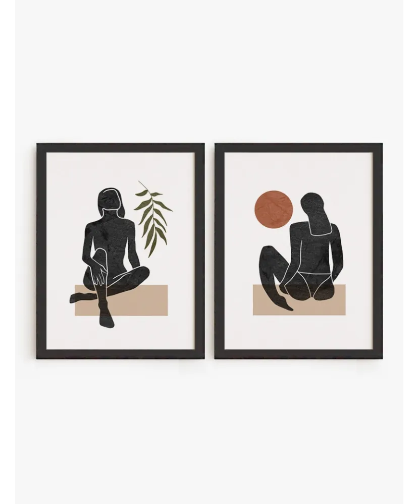 Set Cuadros Mujeres Abstractas | Be Minimal