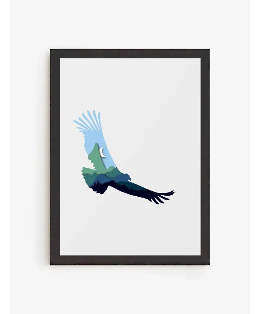 Cuadro Cóndor | Colección fauna Chilena | Be Minimal