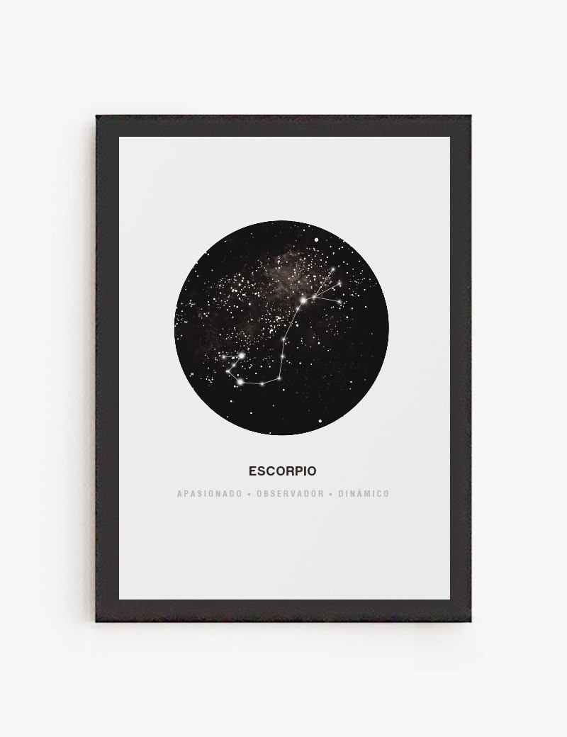 Lámina impresa | Cuadro Constelación Escorpio