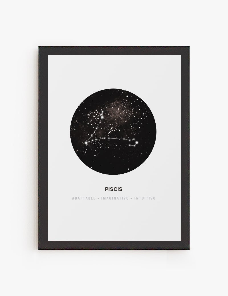 Lámina impresa | Cuadro Constelación Piscis