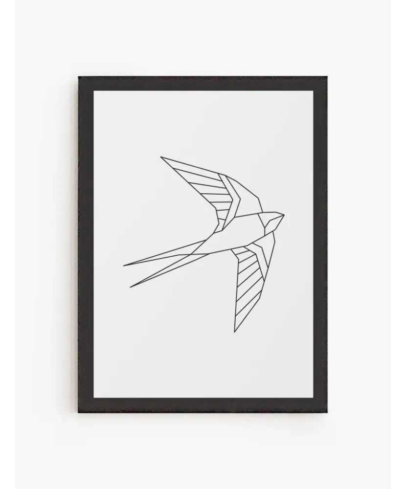 Cuadro Golondrina Geométrica Lineal | Be Minimal