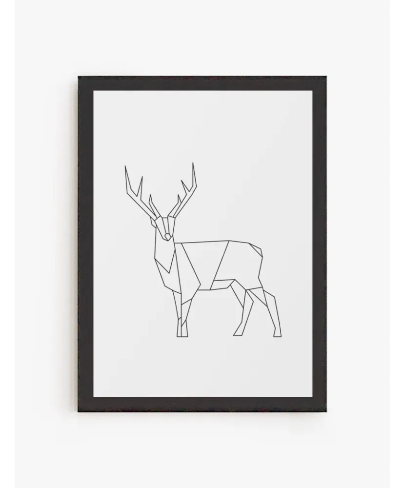 Cuadro Alce Geométrico Lineal | Be Minimal