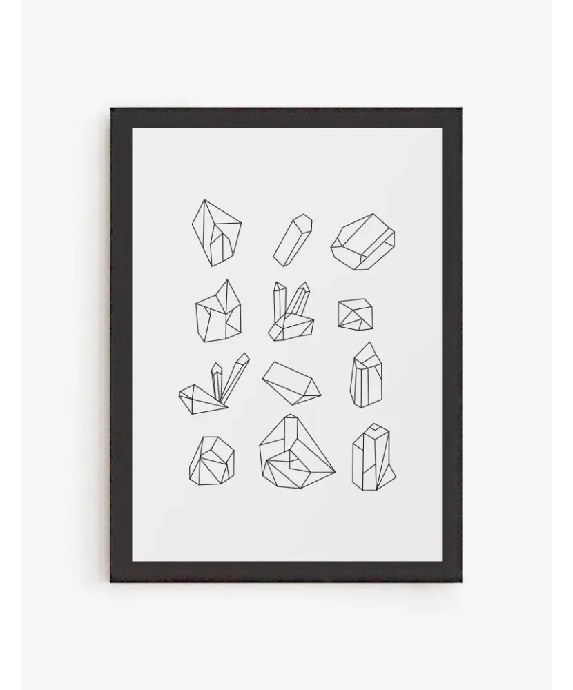 Cuadro Minerales Geométricos Lineal | Be Minimal