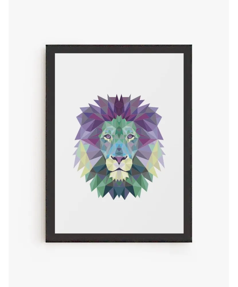 Cuadro León Geométrico | Be Minimal