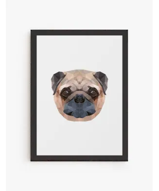Cuadro Pug Geométrico | Be Minimal