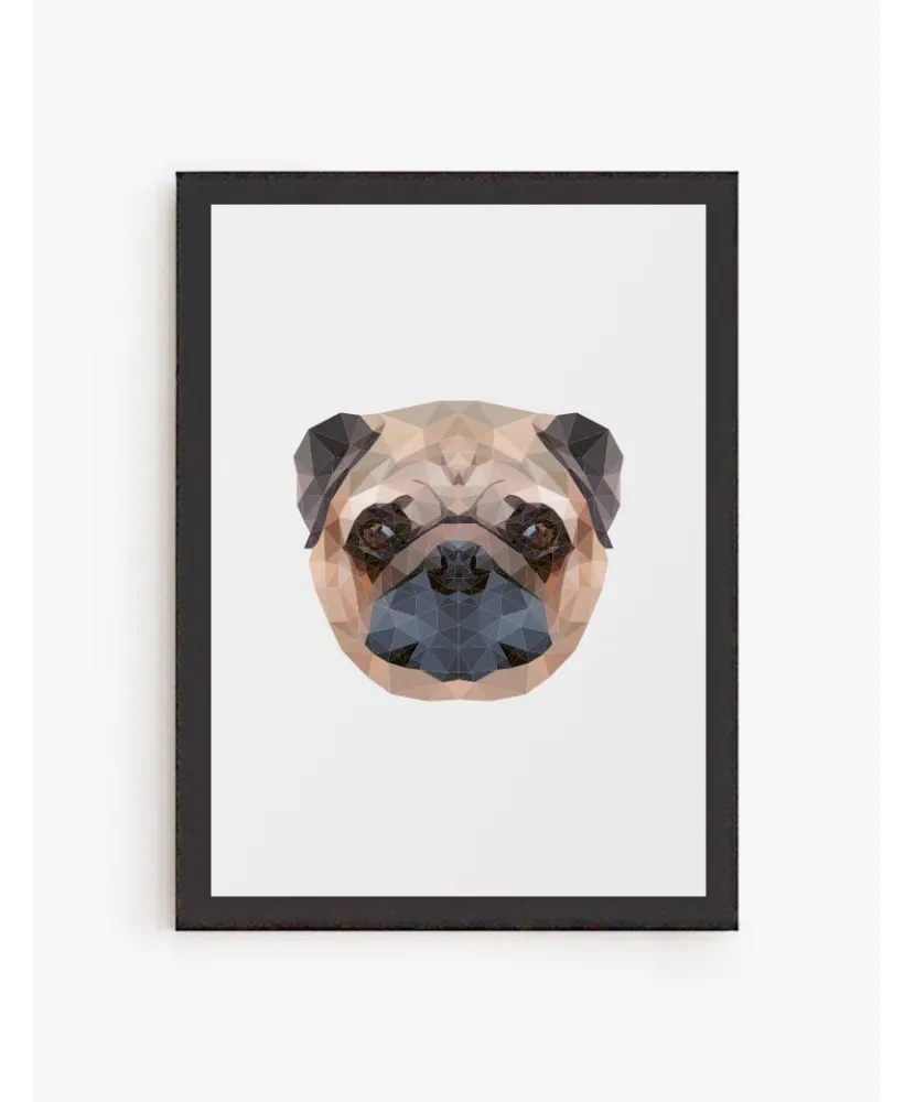 Cuadro Pug Geométrico | Be Minimal