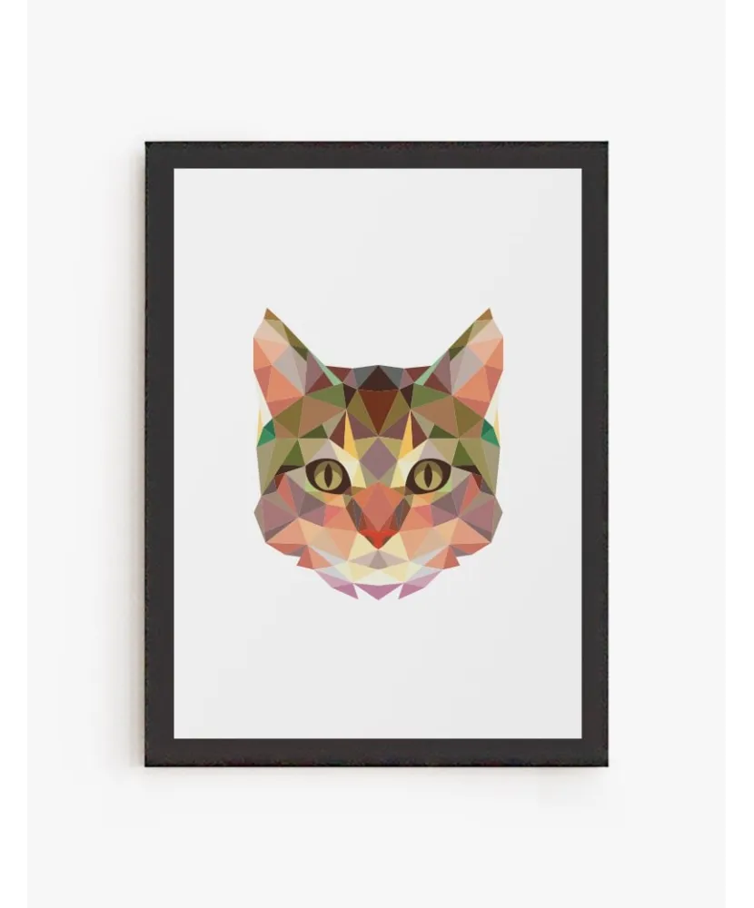 Cuadro Gato Geométrico | Be Minimal