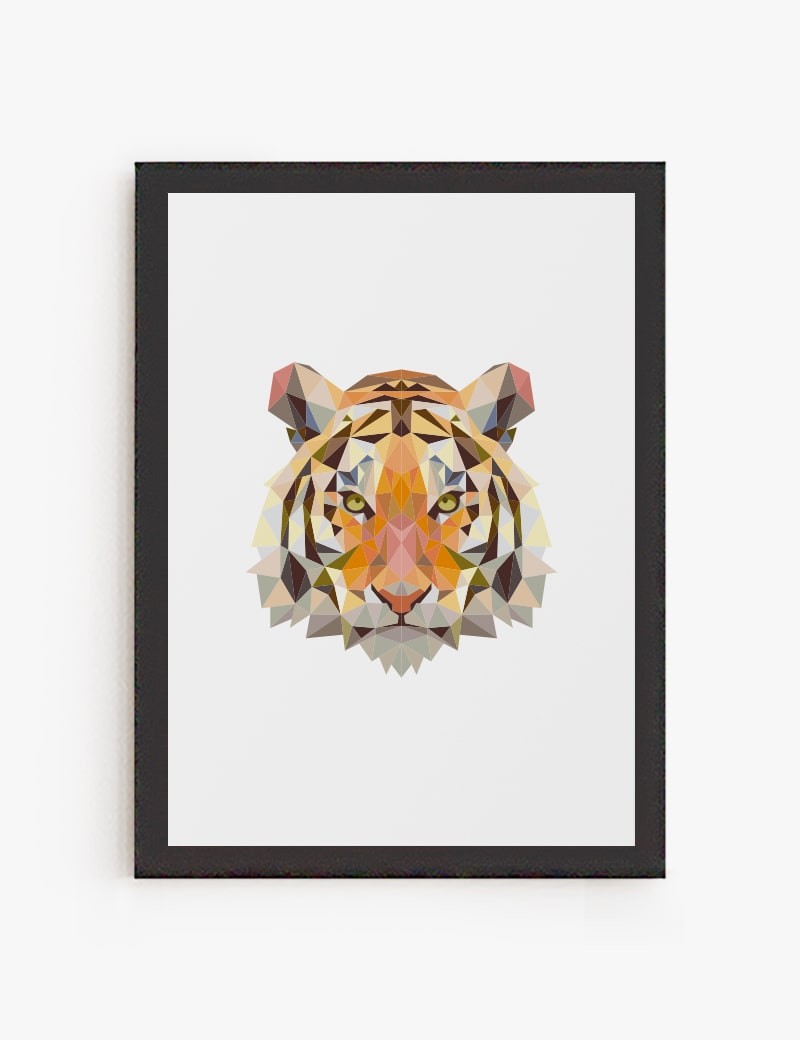 Lámina impresa | Cuadro Tigre Geométrico