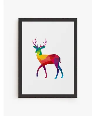 Ciervo Color Geométrico