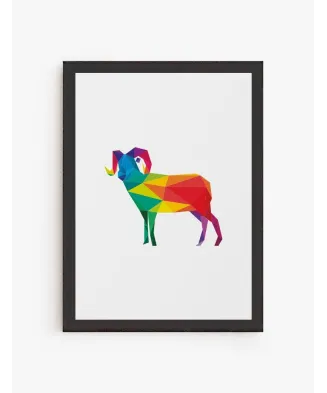 Cuadro Cabrito color Geométrico | Be Minimal