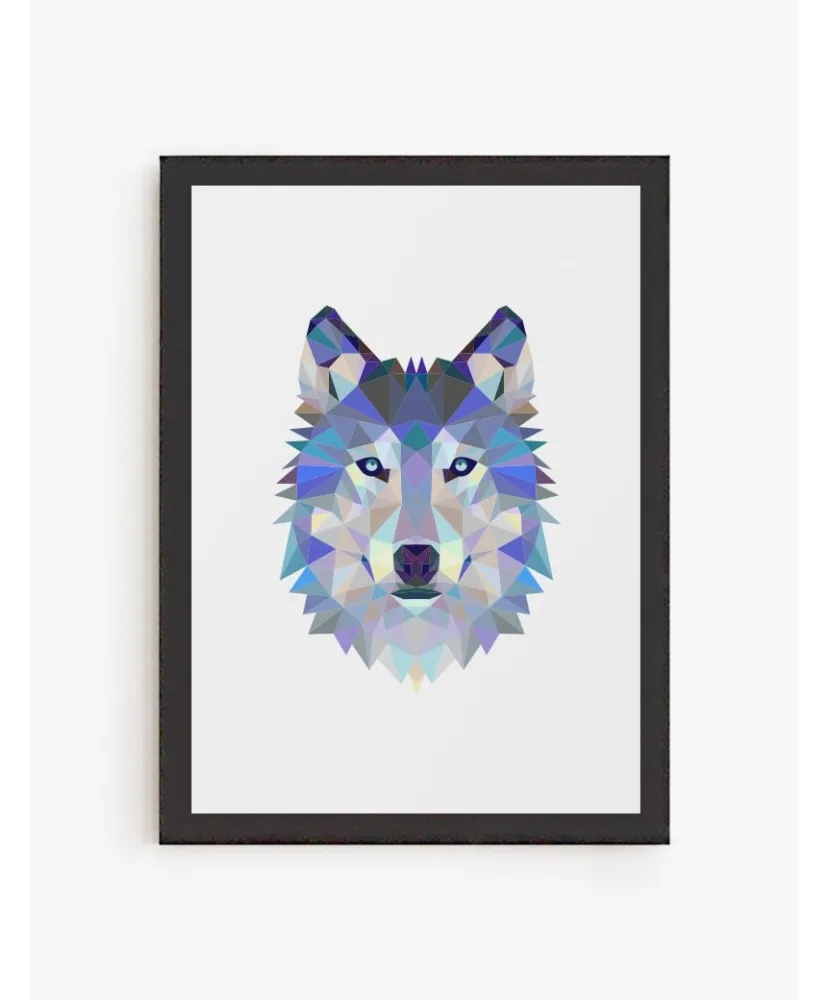 Cuadro Lobo Geométrico | Be Minimal