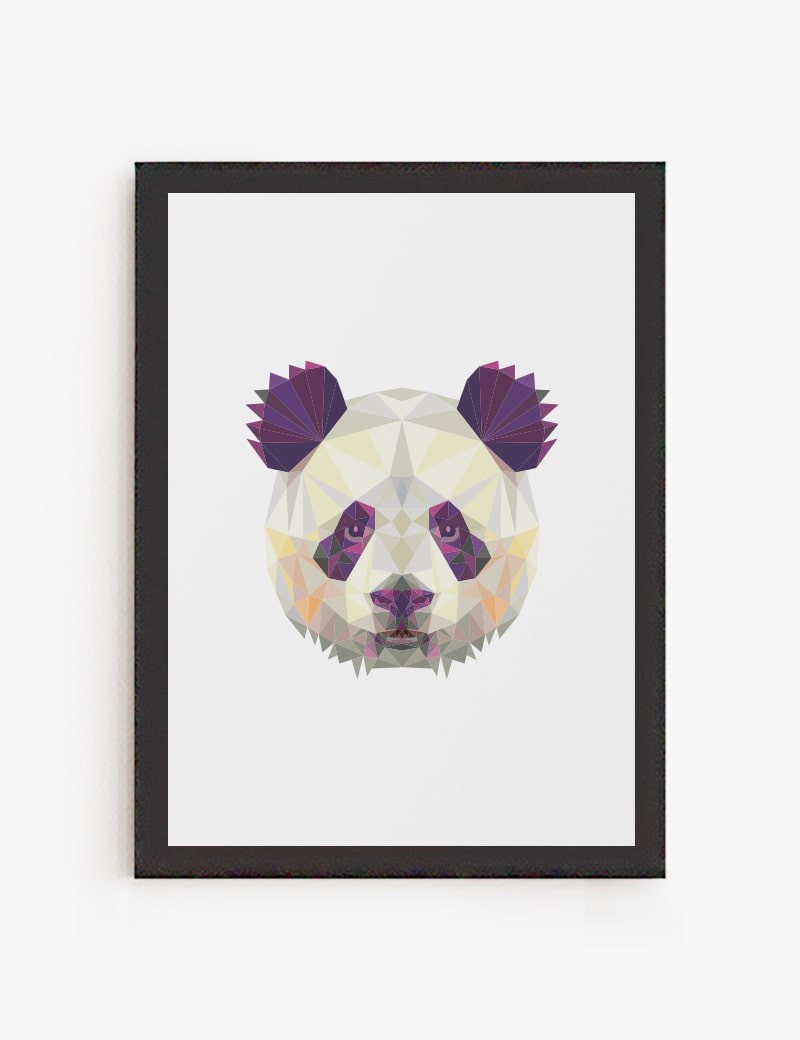 Lámina impresa | Cuadro Panda Geométrico