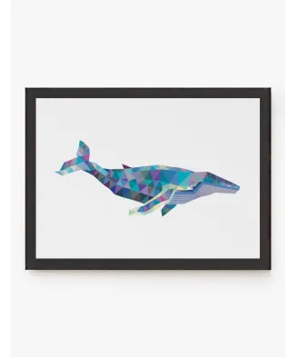 Cuadro Ballena Geométrica | Be Minimal
