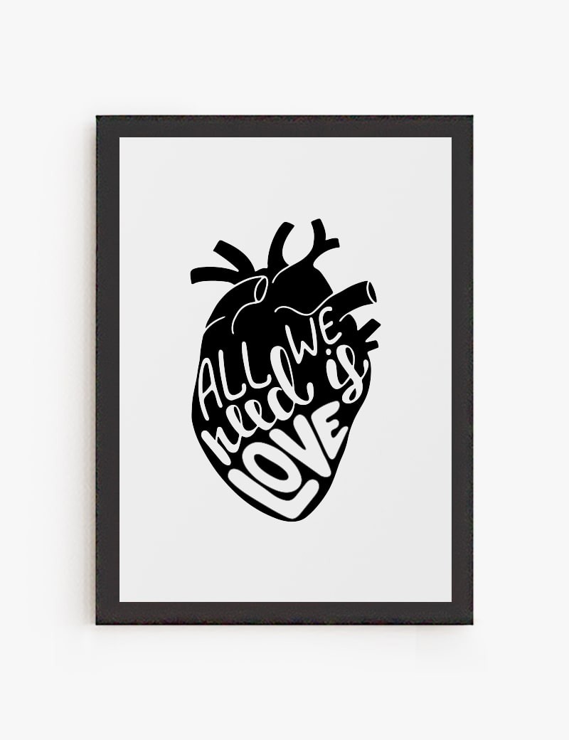 Lámina impresa | Cuadro All we need is Love