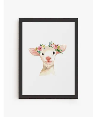 Cuadro Corderito Flores | Be Minimal