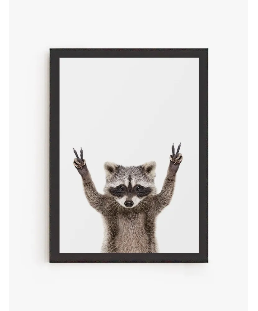 Cuadro Mapache Peace | Be Minimal