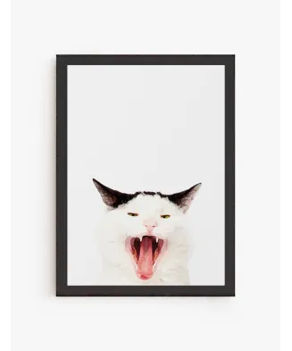 Cuadro Gato Bostezando | Be Minimal