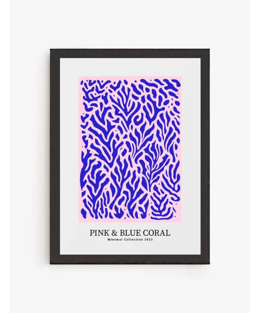 Cuadro Pink and Blue Coral | Be Minimal
