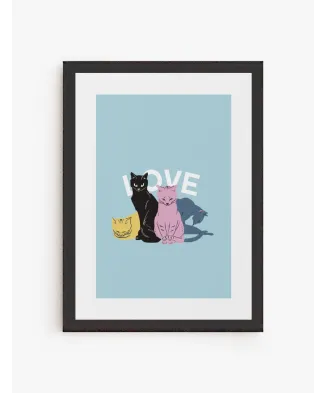 Cuadro Love Gatitos | Be Minimal