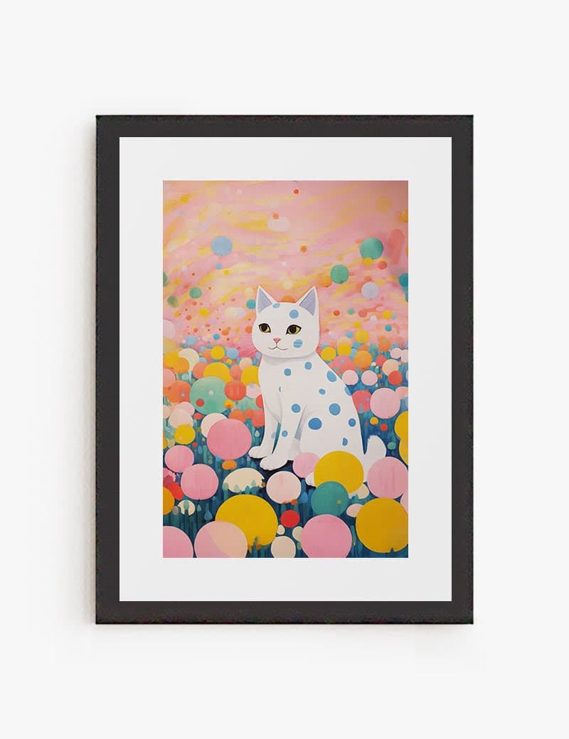 Lámina impresa | Cuadro Gato Yayoi Kusama