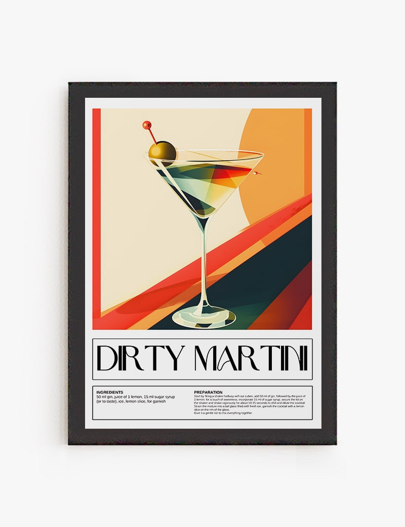Lámina impresa | Cuadro Cocktail Dirty Martini