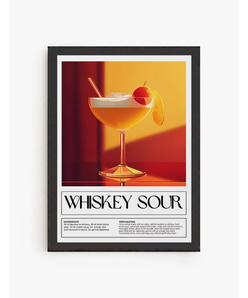 Cuadro Cóctel Whiskey Sour | Be Minimal