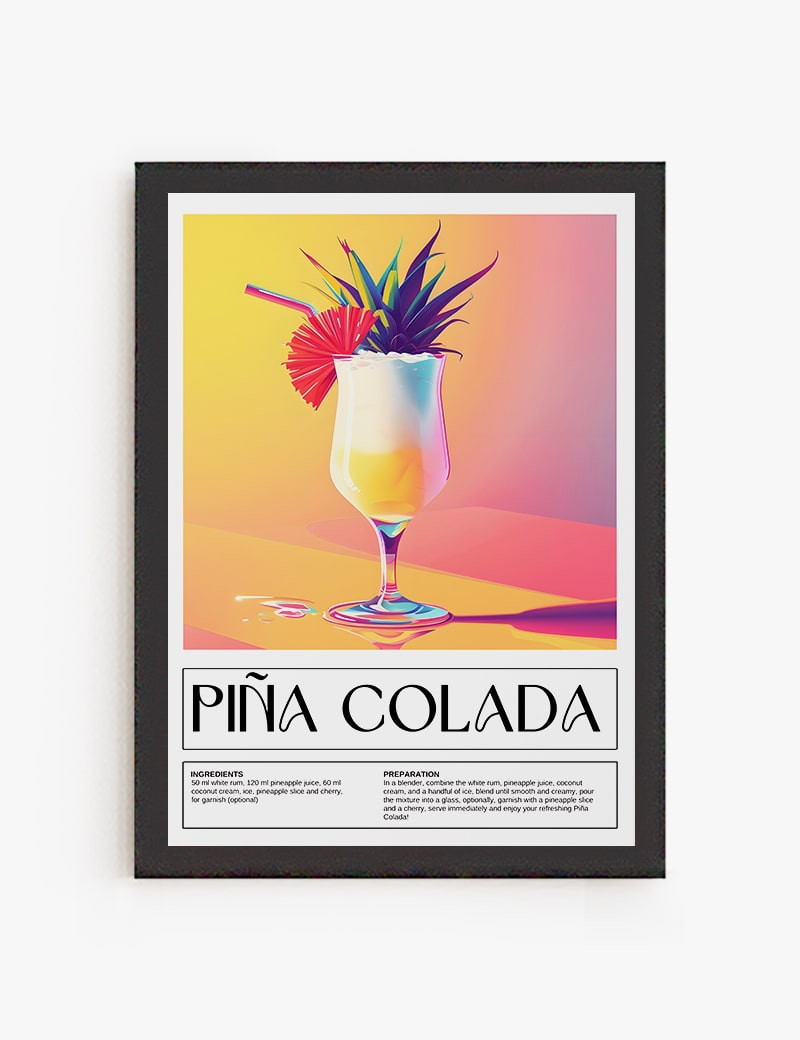 Lámina impresa | Cuadro Cocktail Piña Colada